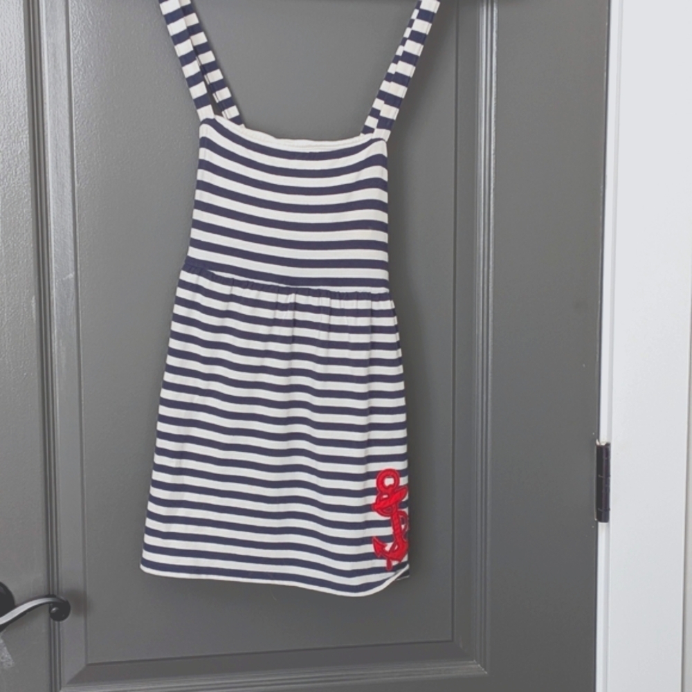 Vineyard Vines Navy and White Striped Kids Dress